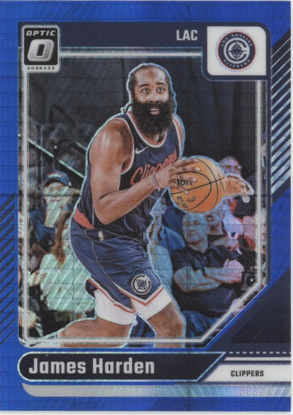 James Harden 2024-25 Panini Donruss Optic Blue Hyper Prizm 101/175 #211