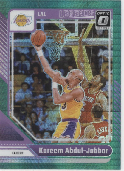 Kareem Abdul-Jabbar 2024-25 Donruss Optic Legends Green Hyper Prizm 083/249