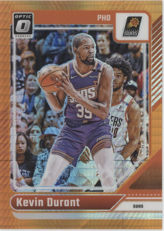 Kevin Durant 2024-25 Panini Donruss Optic Orange Hyper Prizm 015/299 #88