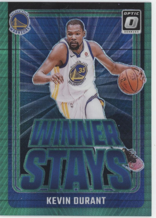 Kevin Durant 2024-25 Panini Donruss Optic Winner Stays Green Hyper Prizm 099/249