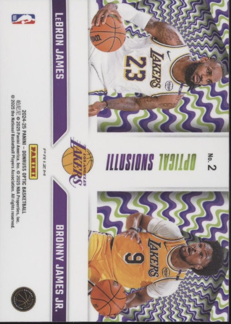 LeBron James / Bronny James 2024-25 Panini Donruss Optical Illusions #2 #1