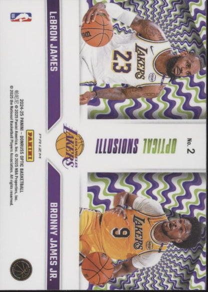 LeBron James / Bronny James 2024-25 Panini Donruss Optical Illusions #2 #1