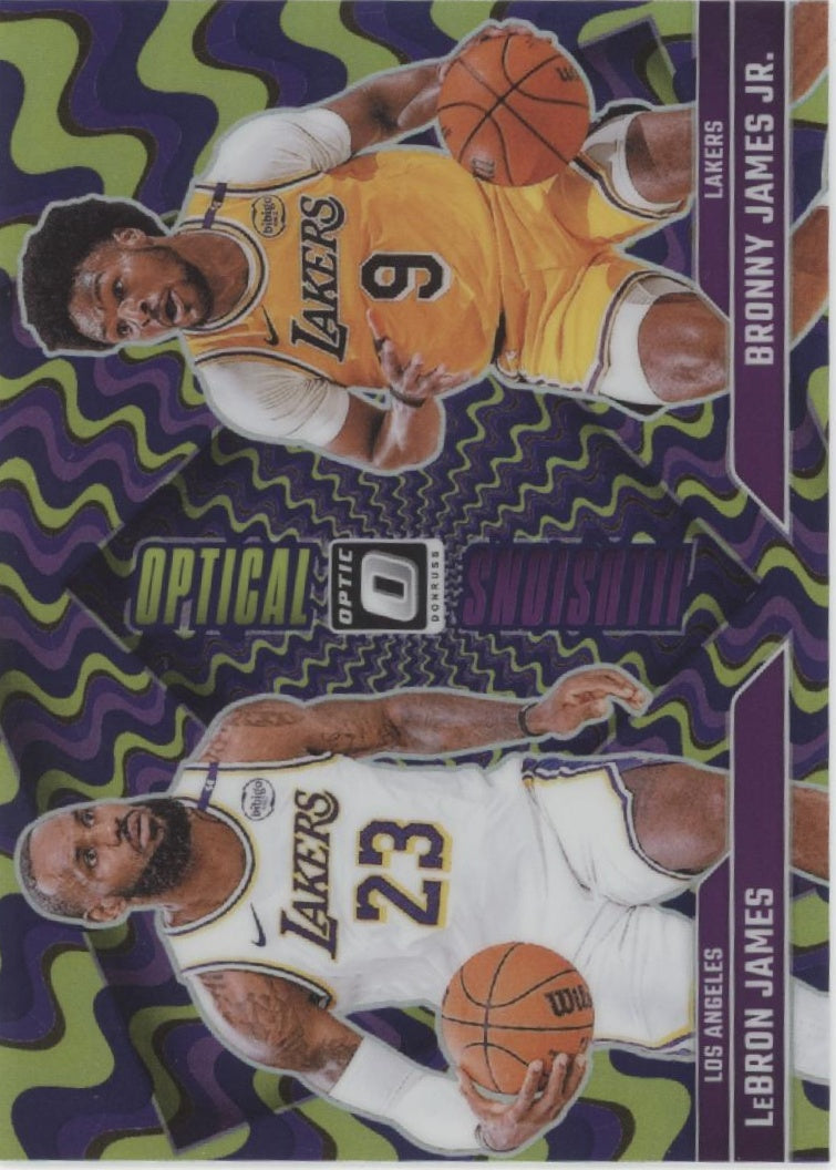 LeBron James / Bronny James 2024-25 Panini Donruss Optical Illusions #2 #1