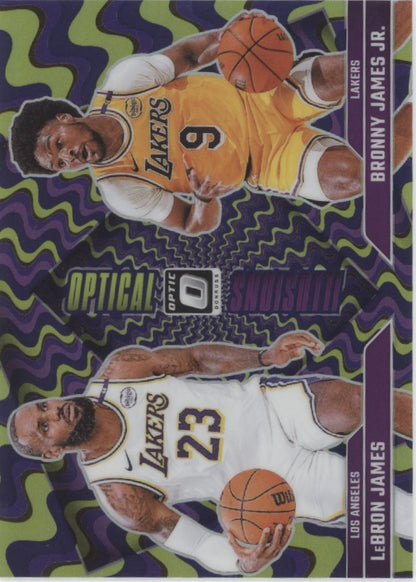 LeBron James / Bronny James 2024-25 Panini Donruss Optical Illusions #2 #1