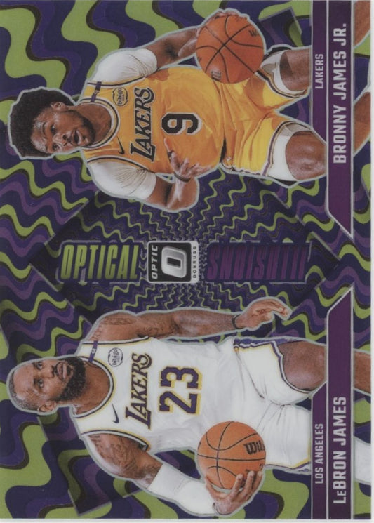 LeBron James / Bronny James 2024-25 Panini Donruss Optical Illusions #2 #1
