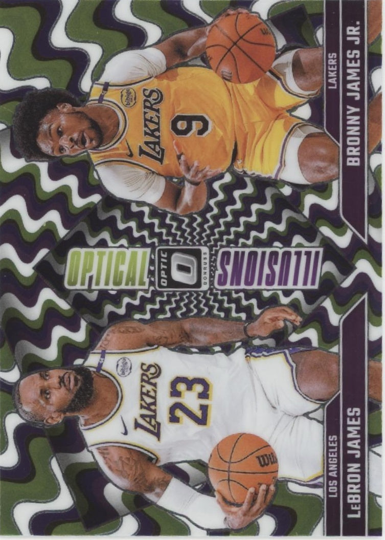 LeBron James / Bronny James 2024-25 Panini Donruss Optical Illusions #2 #2
