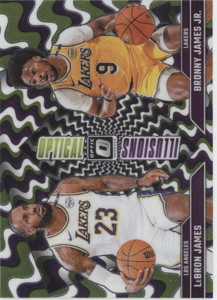 LeBron James / Bronny James 2024-25 Panini Donruss Optical Illusions #2 #4