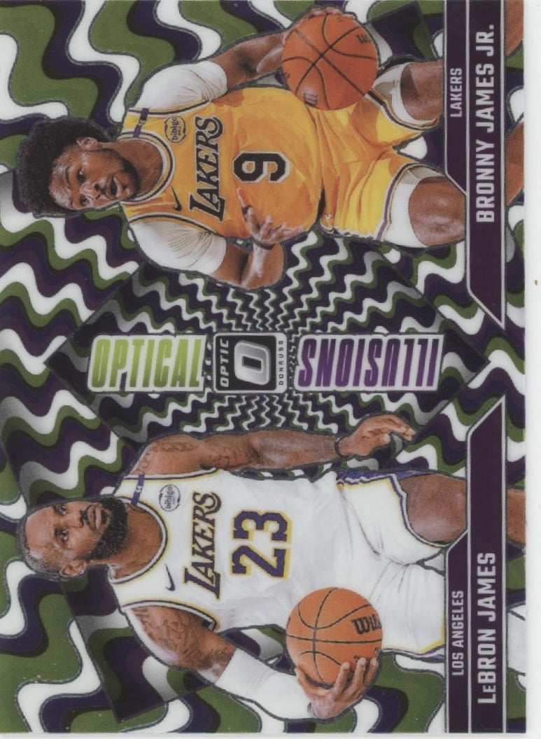 LeBron James / Bronny James 2024-25 Panini Donruss Optical Illusions #2 #5