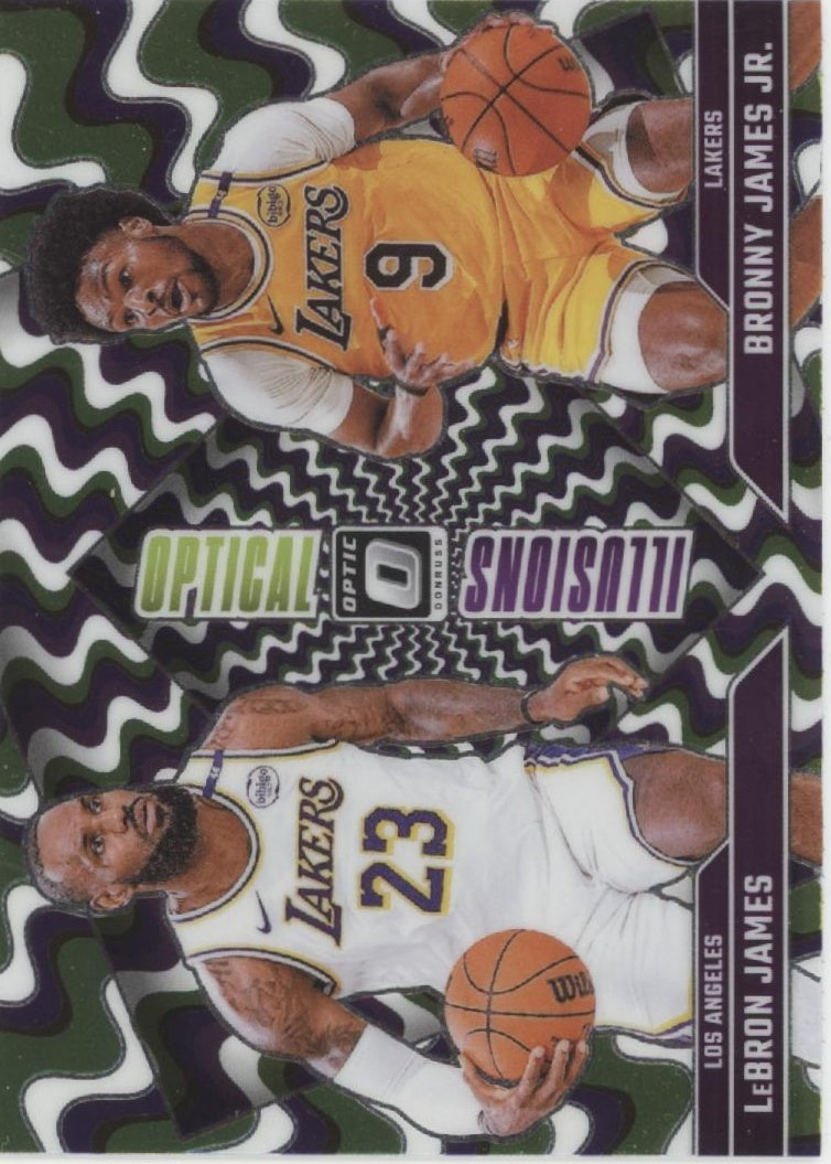 LeBron James / Bronny James 2024-25 Panini Donruss Optical Illusions #2 #16