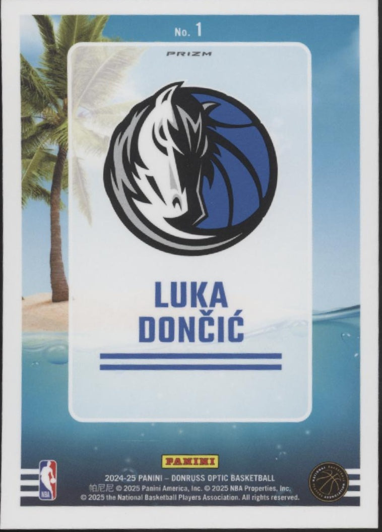 Luka Doncic 2024-25 Panini Donruss Optic Splash! Purple Prizm #1 #5