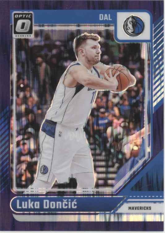 Luka Doncic 2024-25 Panini Donruss Optic Purple Shock Prizm #4
