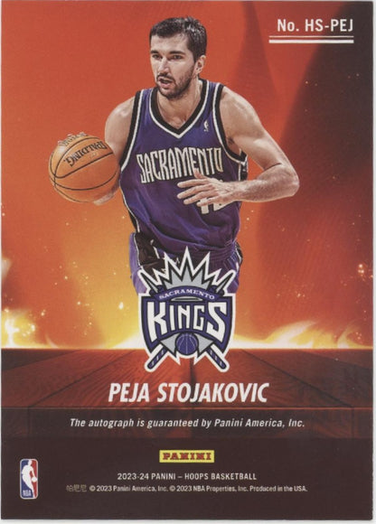 Peja Stojakovic 2023-24 Panini Hoops Hot Signatures Auto #HS-PEJ