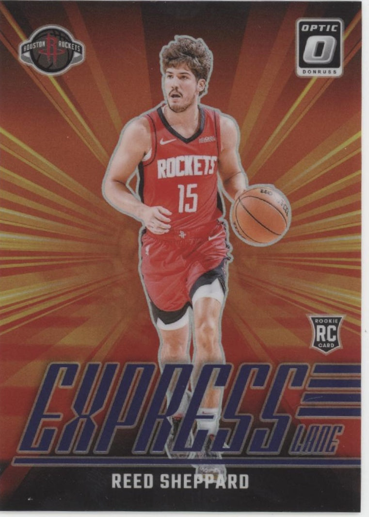 Reed Sheppard 2024-25 Panini Donruss Optic Express Lane Purple Prizm RC #16
