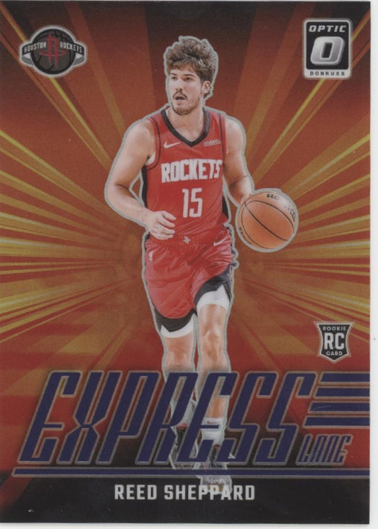 Reed Sheppard 2024-25 Panini Donruss Optic Express Lane Purple Prizm RC #16
