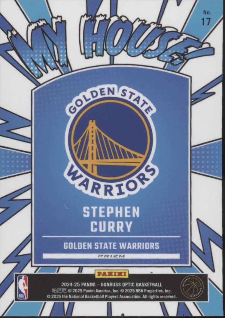 Stephen Curry 2024-25 Panini Donruss Optic My House Purple Prizm #17