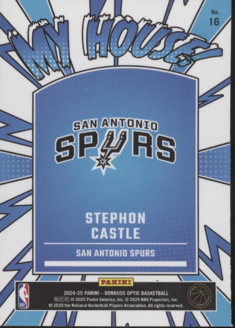 Stephon Castle 2024-25 Panini Donruss Optic My House! RC #16