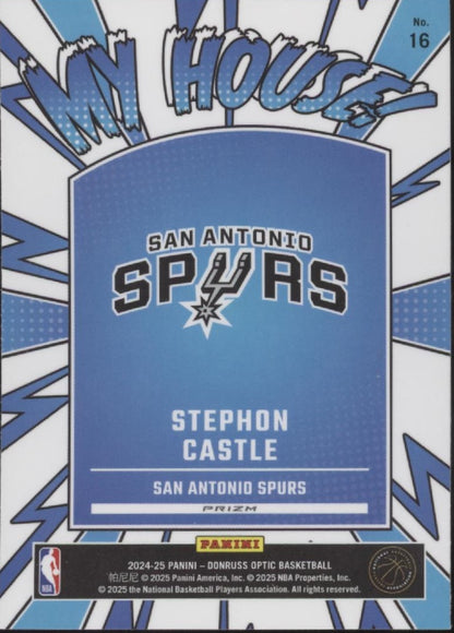 Stephon Castle 2024-25 Panini Donruss Optic My House! Prizm RC #16