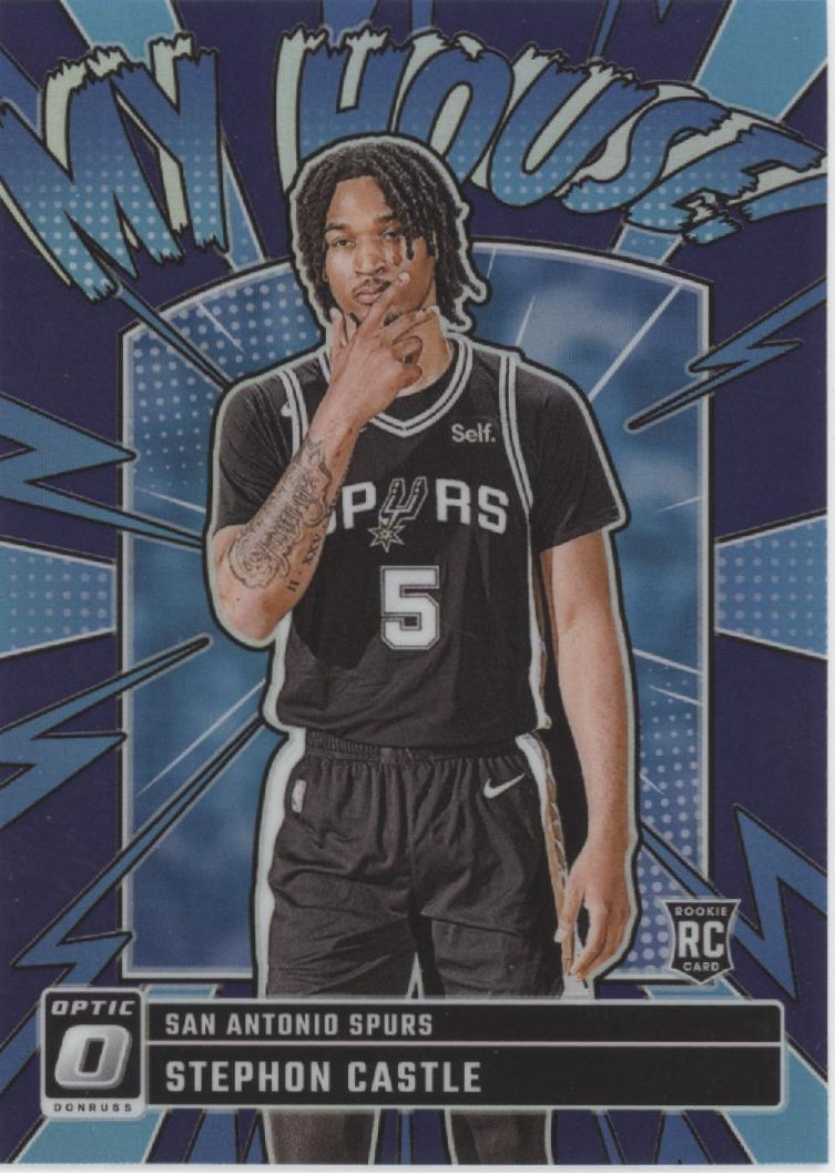 Stephon Castle 2024-25 Panini Donruss Optic My House! Purple Prizm RC #16 #1