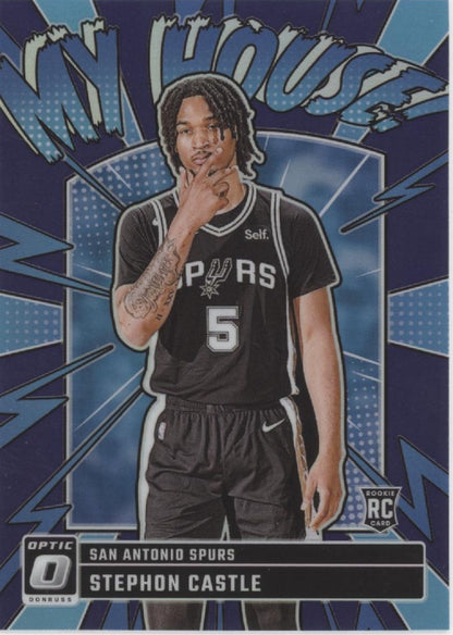 Stephon Castle 2024-25 Panini Donruss Optic My House! Purple Prizm RC #16 #1