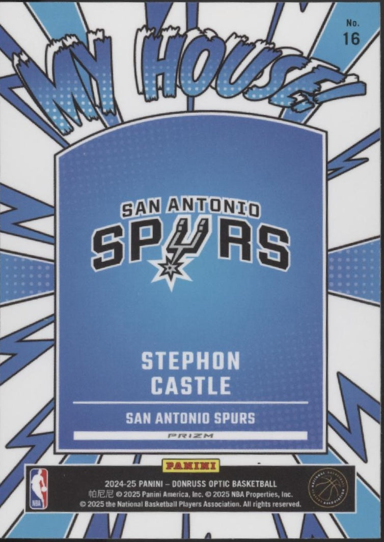Stephon Castle 2024-25 Panini Donruss Optic My House! Purple Prizm RC #16 #2