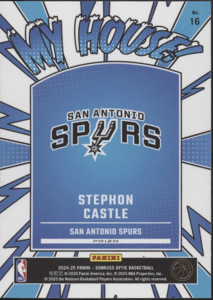 Stephon Castle 2024-25 Panini Donruss Optic My House! Purple Prizm RC #16 #2