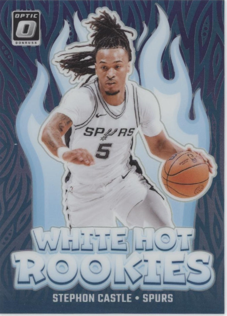 Stephon Castle 2024-25 Panini Donruss Optic White Hot Rookies Prizm RC #6 #1