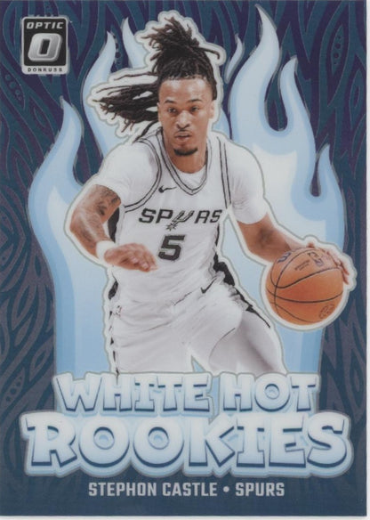 Stephon Castle 2024-25 Panini Donruss Optic White Hot Rookies Prizm RC #6 #2