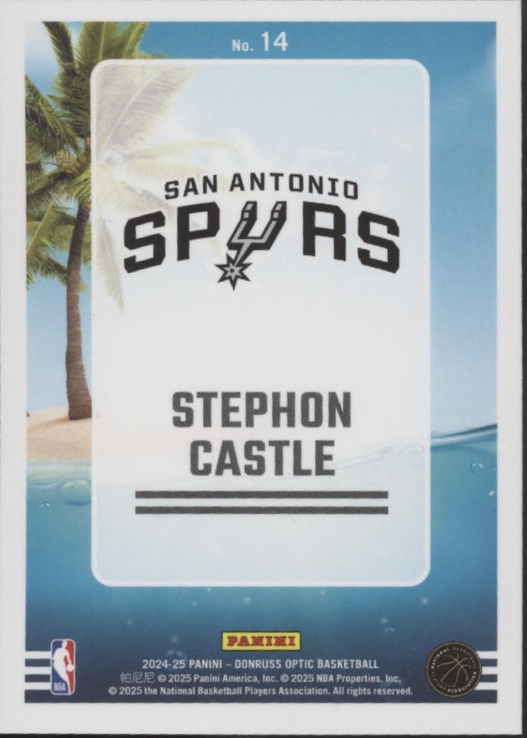 Stephon Castle 2024-25 Panini Donruss Optic Splash! RC #14