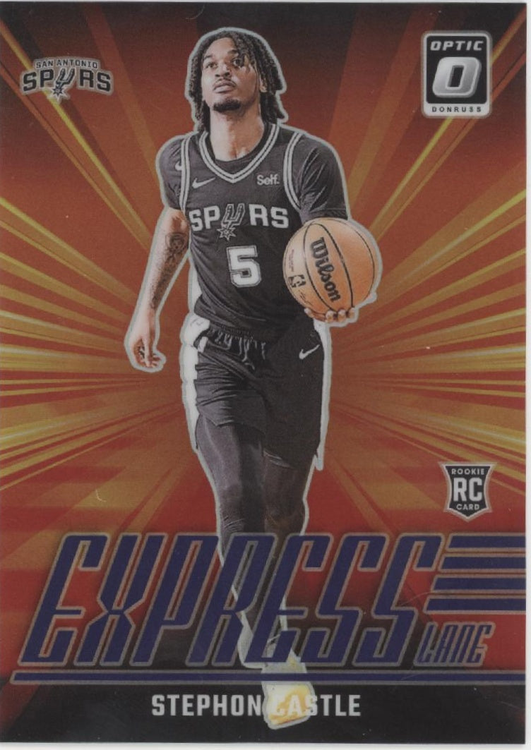 Stephon Castle 2024-25 Panini Donruss Optic Express Lane Purple Prizm RC #1 #1