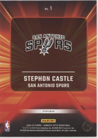 Stephon Castle 2024-25 Panini Donruss Optic Express Lane Purple Prizm RC #1 #2