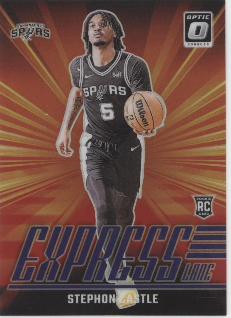 Stephon Castle 2024-25 Panini Donruss Optic Express Lane Purple Prizm RC #1 #2
