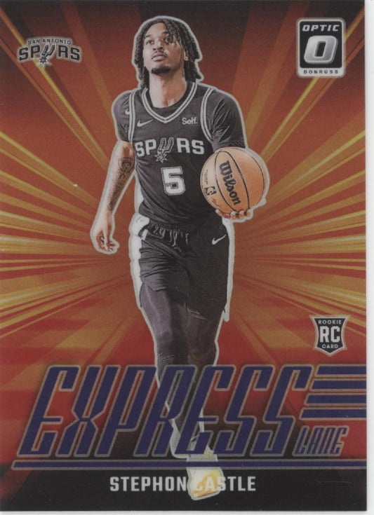 Stephon Castle 2024-25 Panini Donruss Optic Express Lane Purple Prizm RC #1 #2