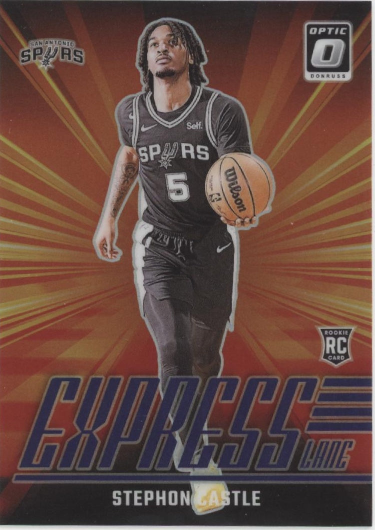 Stephon Castle 2024-25 Panini Donruss Optic Express Lane Purple Prizm RC #1 #3