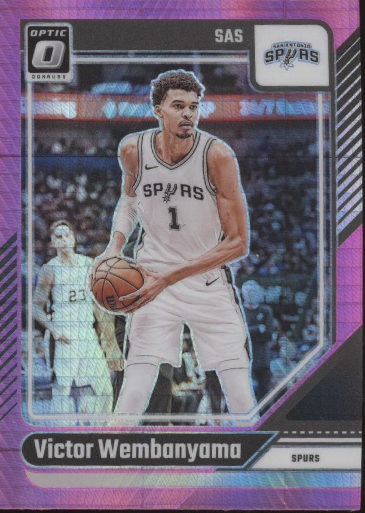 Victor Wembanyama 2024-25 Panini Donruss Optic Pink Hyper Prizm #45