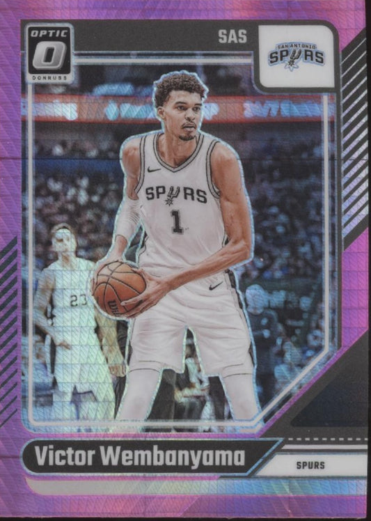 Victor Wembanyama 2024-25 Panini Donruss Optic Pink Hyper Prizm #45
