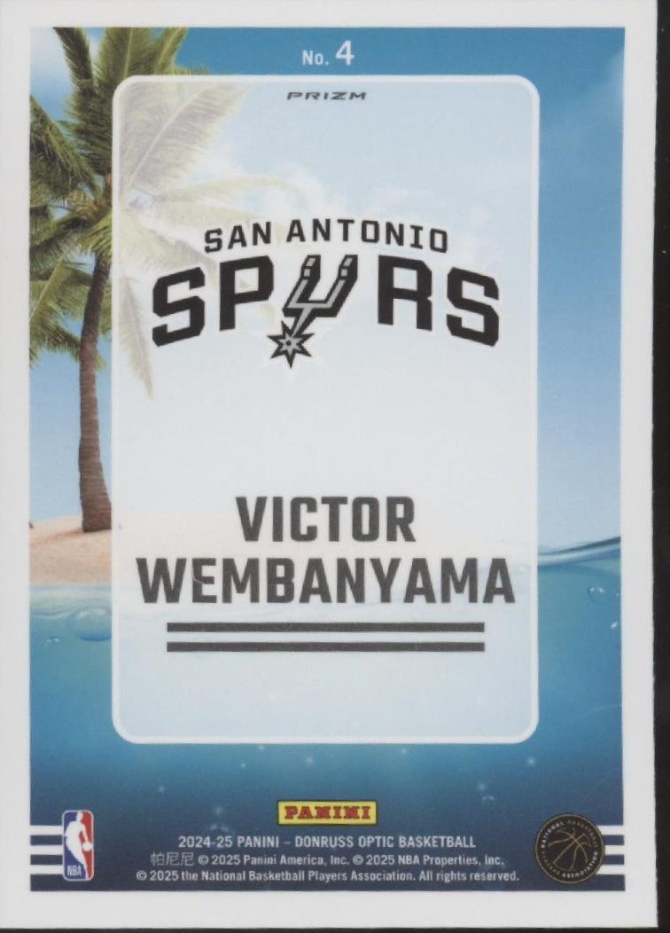 Victor Wembanyama 2024-25 Panini Donruss Optic Splash! Purple Prizm #4 #1