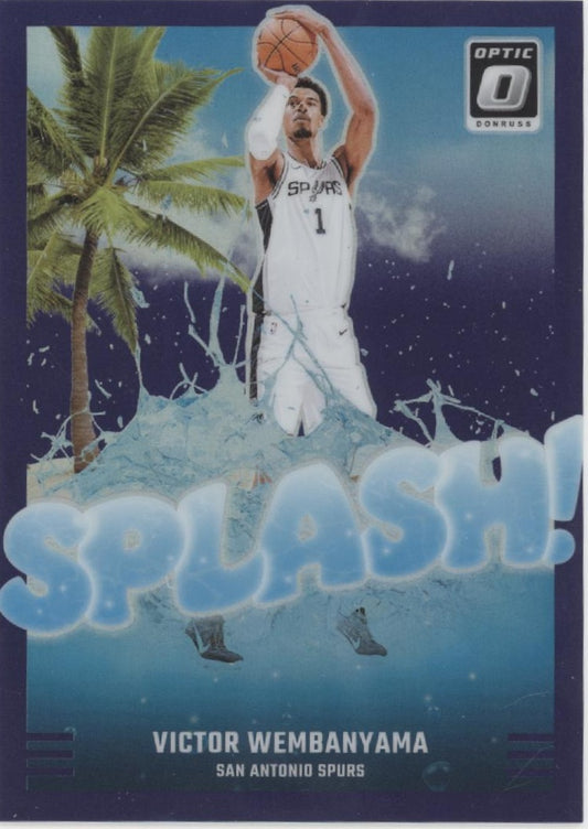 Victor Wembanyama 2024-25 Panini Donruss Optic Splash! Purple Prizm #4 #1