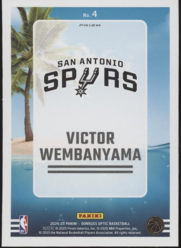 Victor Wembanyama 2024-25 Panini Donruss Optic Splash! Purple Prizm #4 #2