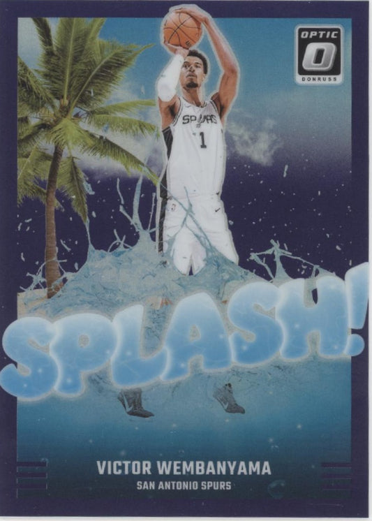 Victor Wembanyama 2024-25 Panini Donruss Optic Splash! Purple Prizm #4 #2