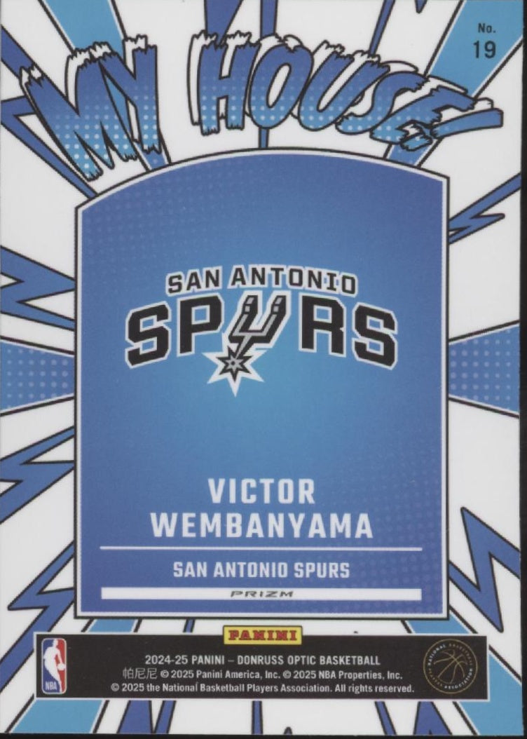 Victor Wembanyama 2024-25 Panini Donruss Optic My House! Purple Prizm #19 #1