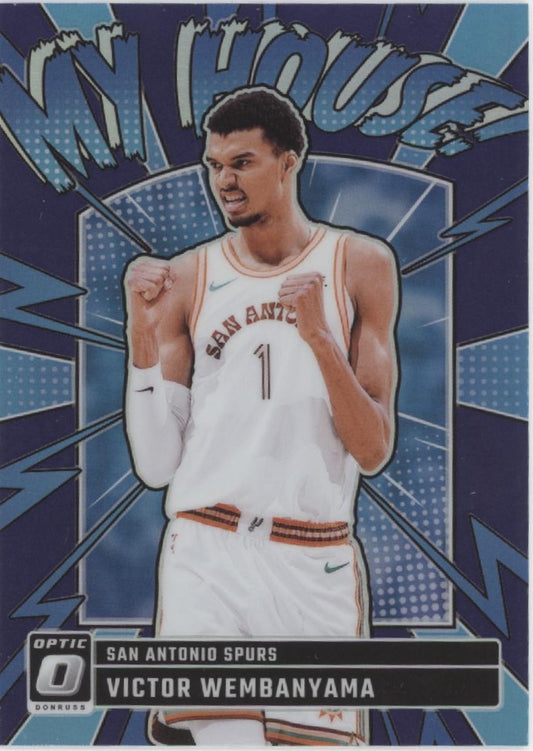 Victor Wembanyama 2024-25 Panini Donruss Optic My House! Purple Prizm #19 #1