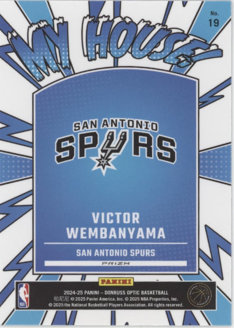 Victor Wembanyama 2024-25 Panini Donruss Optic My House! Purple Prizm #19 #2