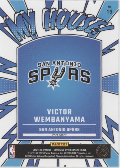 Victor Wembanyama 2024-25 Panini Donruss Optic My House! Purple Prizm #19 #2