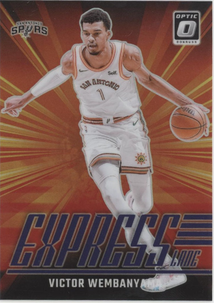 Victor Wembanyama 2024-25 Panini Donruss Optic Express Lane Purple Prizm #19