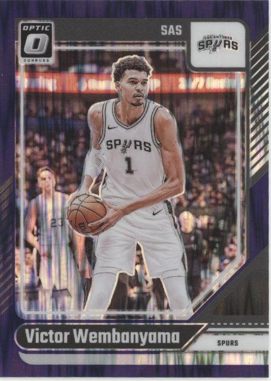 Victor Wembanyama 2024-25 Panini Donruss Optic Purple Shock Prizm #45