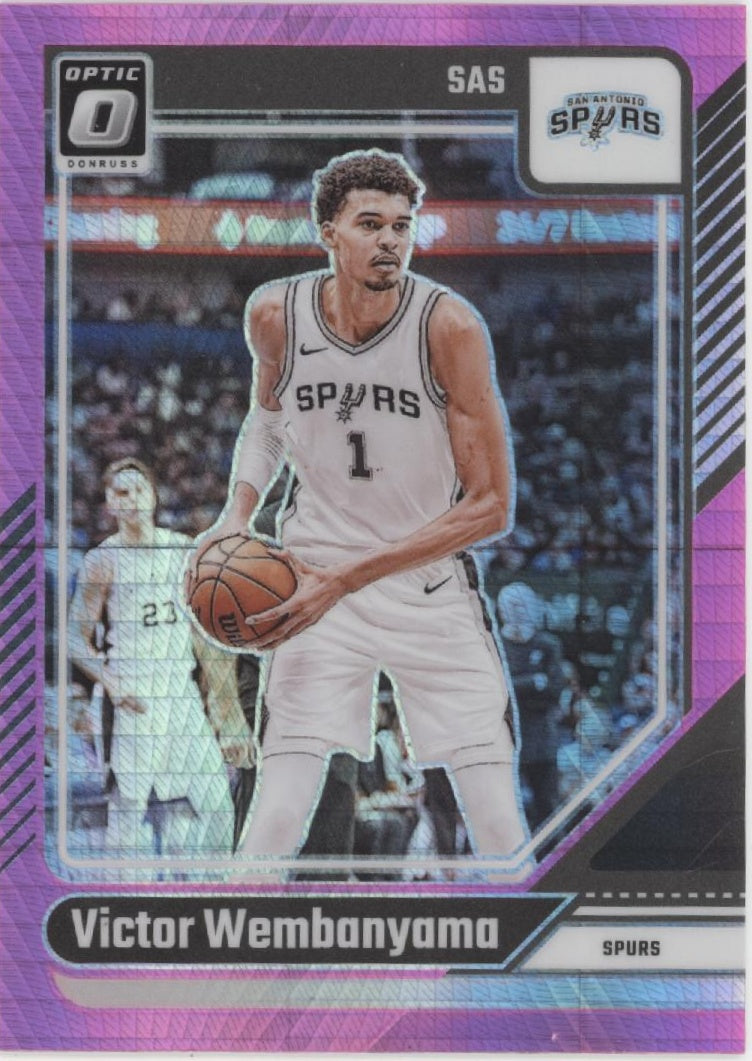 Victor Wembanyama 2024-25 Panini Donruss Optic Pink Hyper Prizm #45 #1