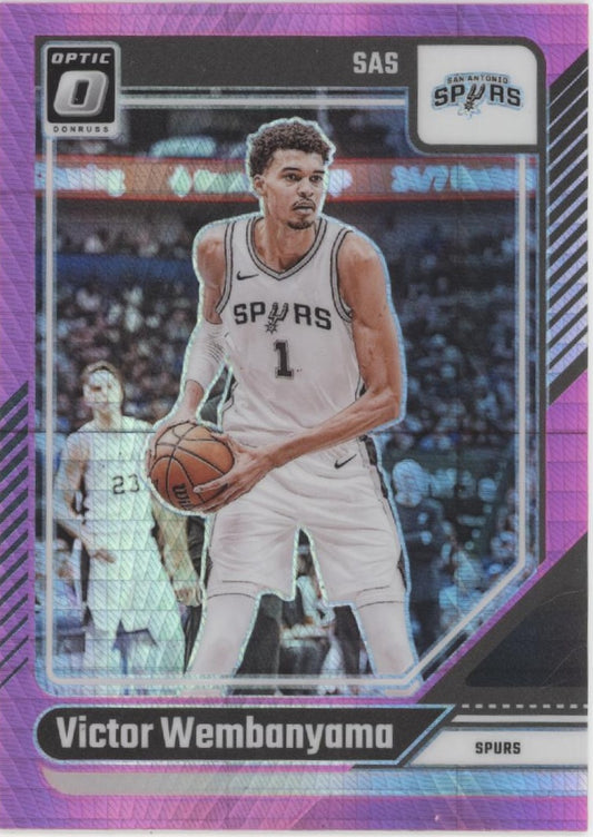Victor Wembanyama 2024-25 Panini Donruss Optic Pink Hyper Prizm #45 #1
