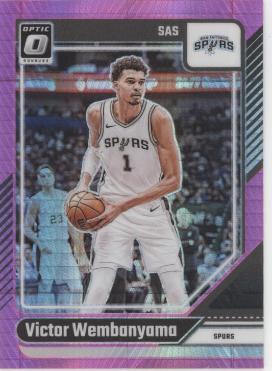 Victor Wembanyama 2024-25 Panini Donruss Optic Pink Hyper Prizm #45 #2