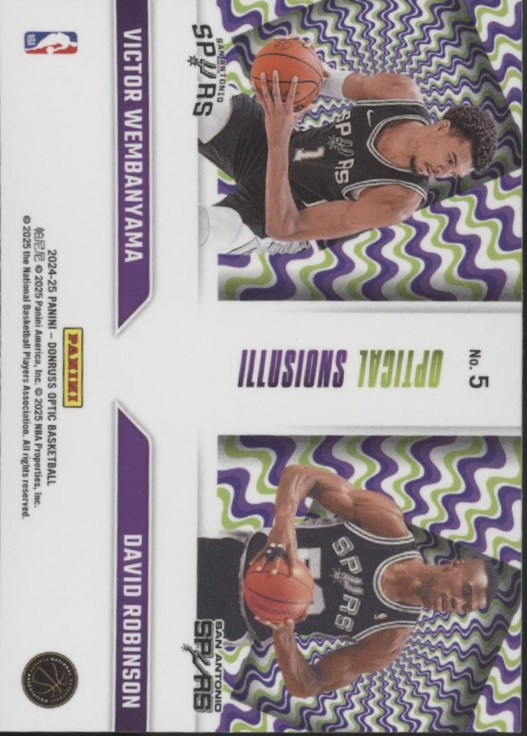 Victor Wembanyama /David Robinson 2024-25 Panini Donruss Optical Illusions #1 #1