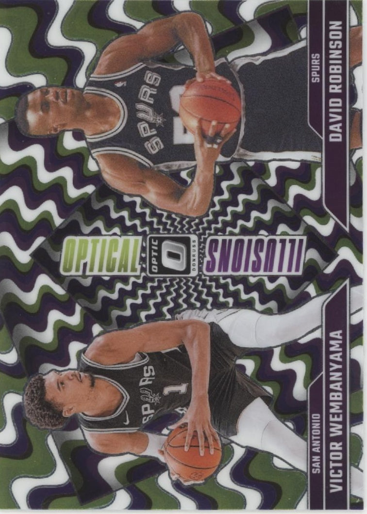 Victor Wembanyama /David Robinson 2024-25 Panini Donruss Optical Illusions #1 #1